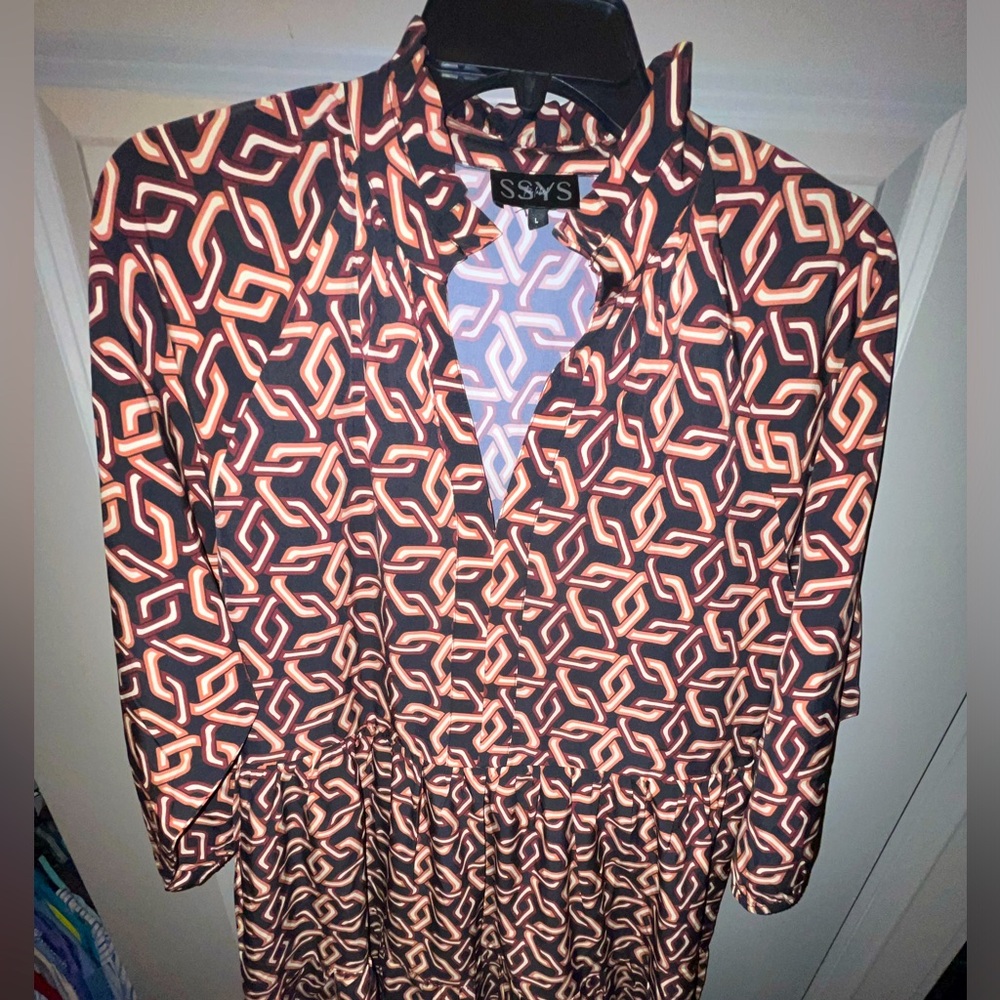 SSYS The Label Brown & Black Fashion Dress